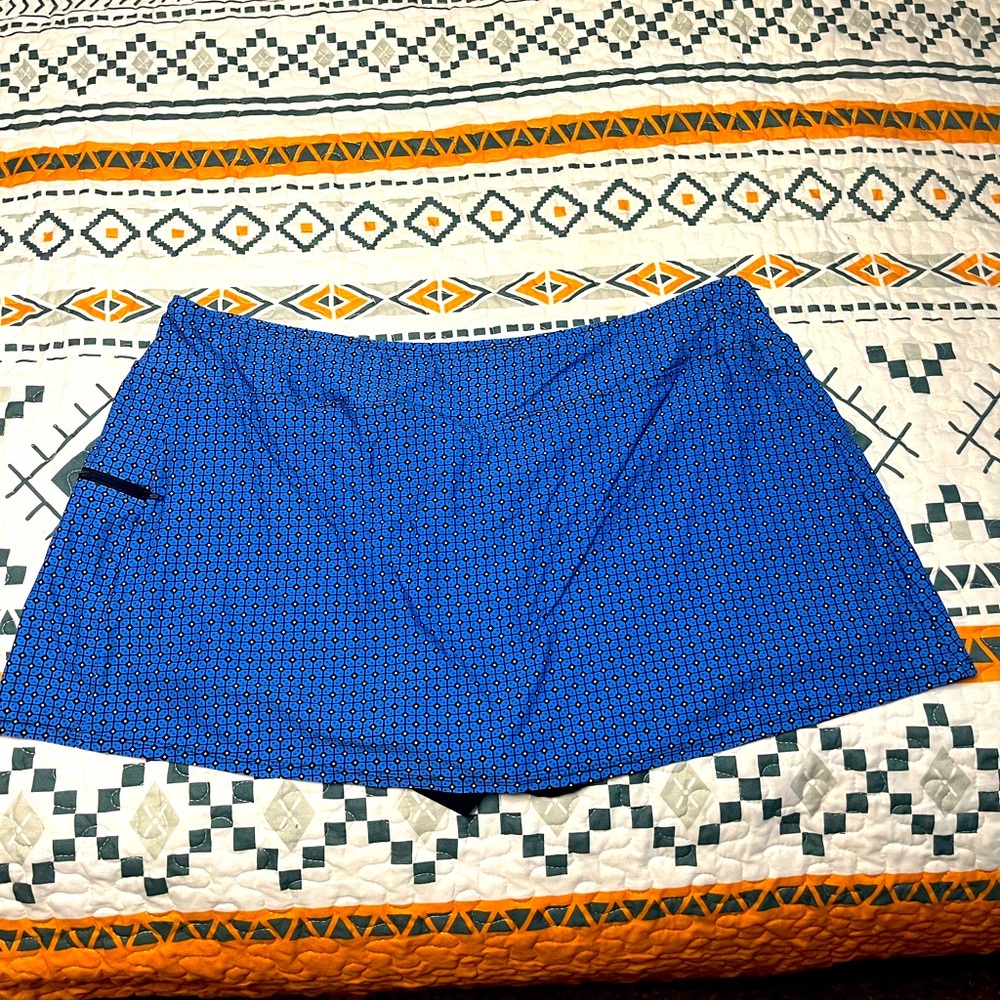 Skort bottoms. Similar to bathing suit material.
